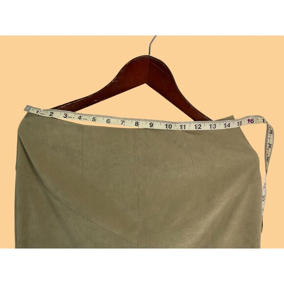 Susan Bristol Womens Size 8 Khaki A-Line Skirt Polyester/Spandex - Picture 3 of 9